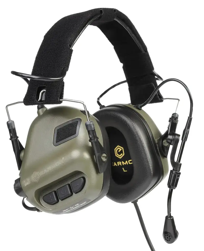 Активные наушники Earmor M32 Green с микрофоном