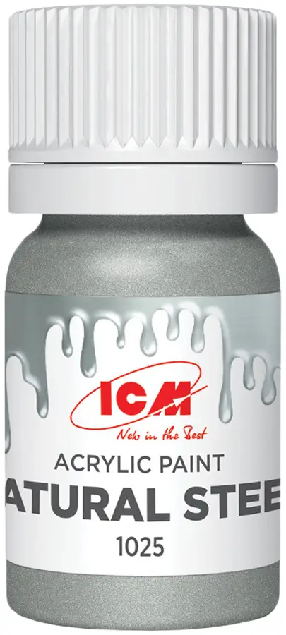 Краска ICM Holding Metallic Acrylic Paint 12 мл Natural Steel