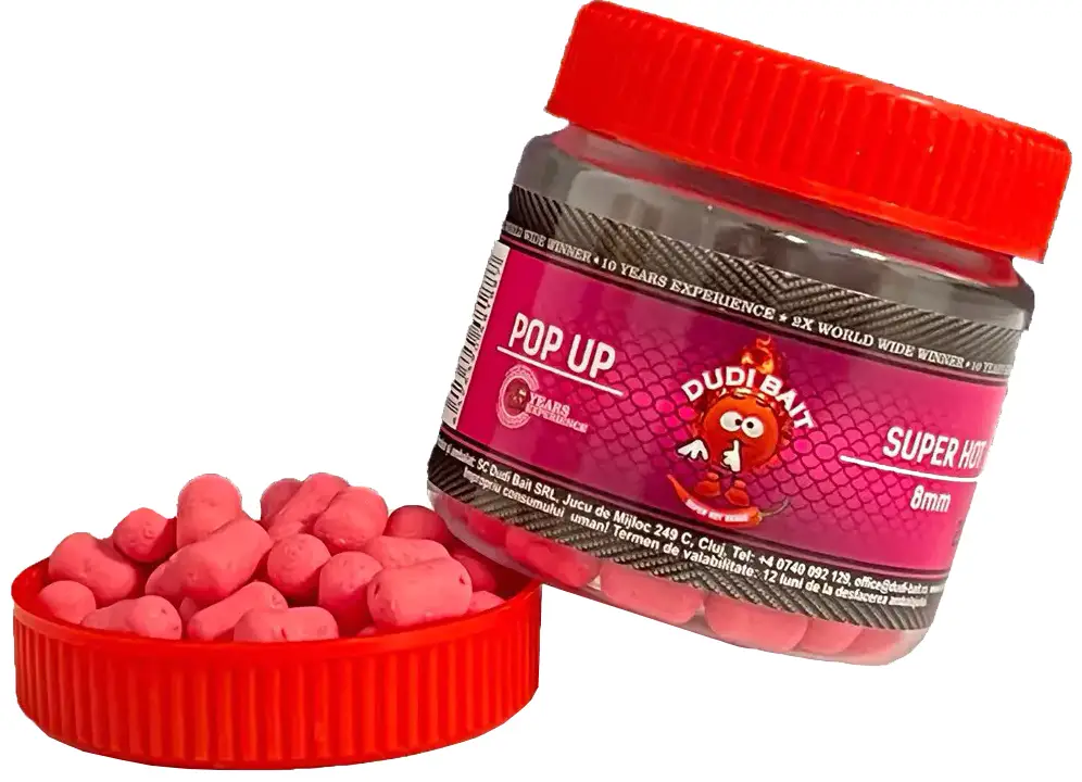 Бойлы Dudi Baits Pop Up Dumbell Super Hot 8mm