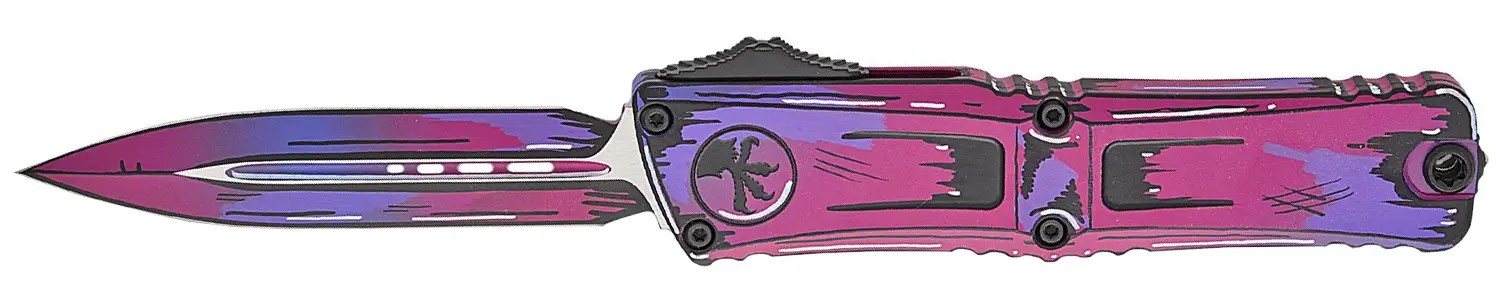 Ніж Microtech Combat Troodon Gen III D/E Cerakote Comic Strip Purple