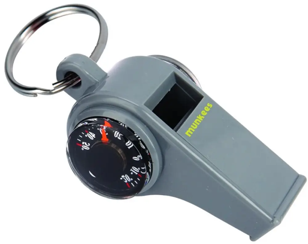 Брелок Munkees 3 Function Whistle Свисток Grey