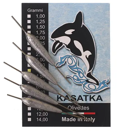 Грузило-оливка Kasatka Piombo Torpille 4.0g (5шт/уп)