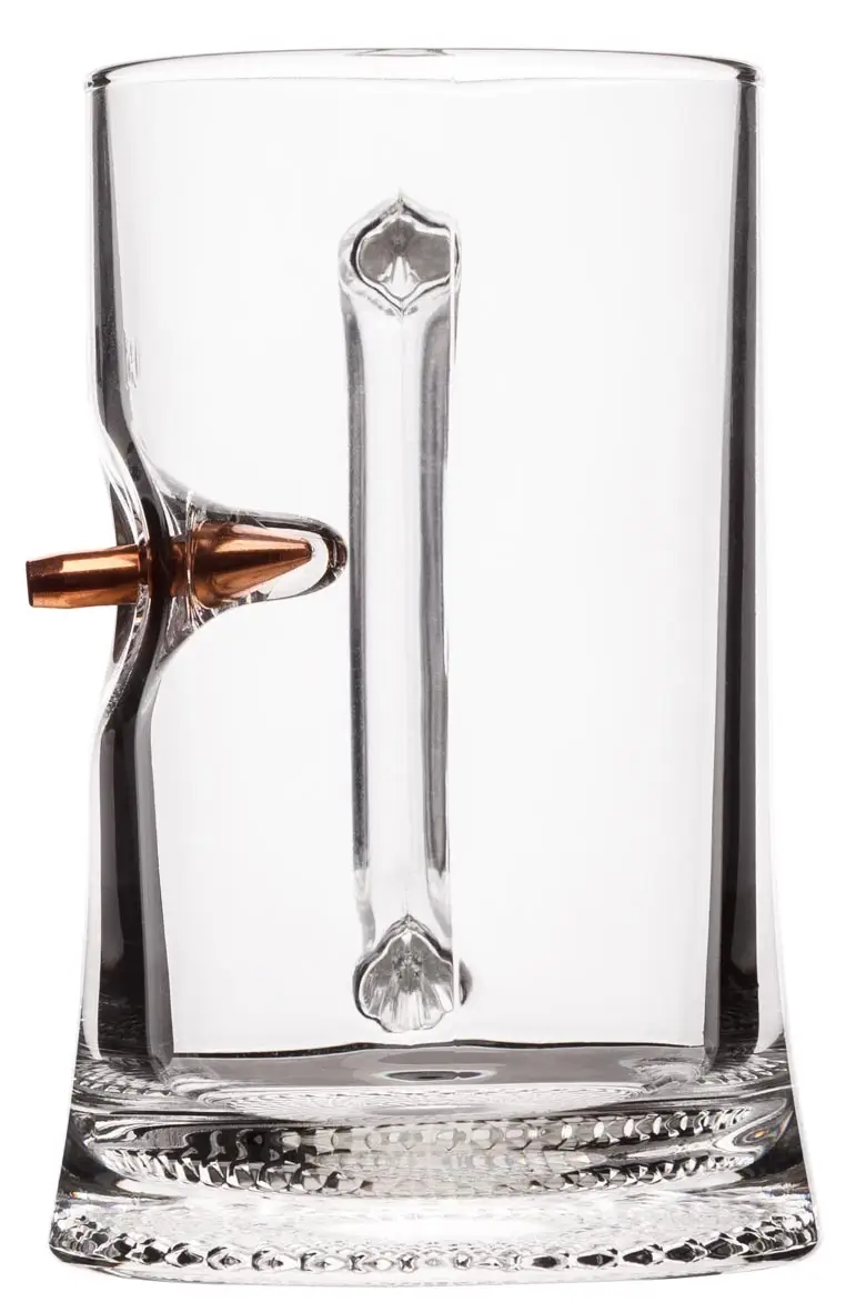 Пивной Бокал GUN&FUN с пулей кал. 30-06. Объем - 500 мл.