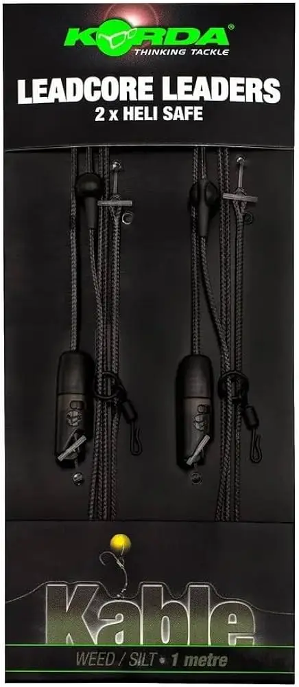 Оснастка карповая Korda Heli Safe Leadcore leader 1м 2 per pack Weed 2шт
