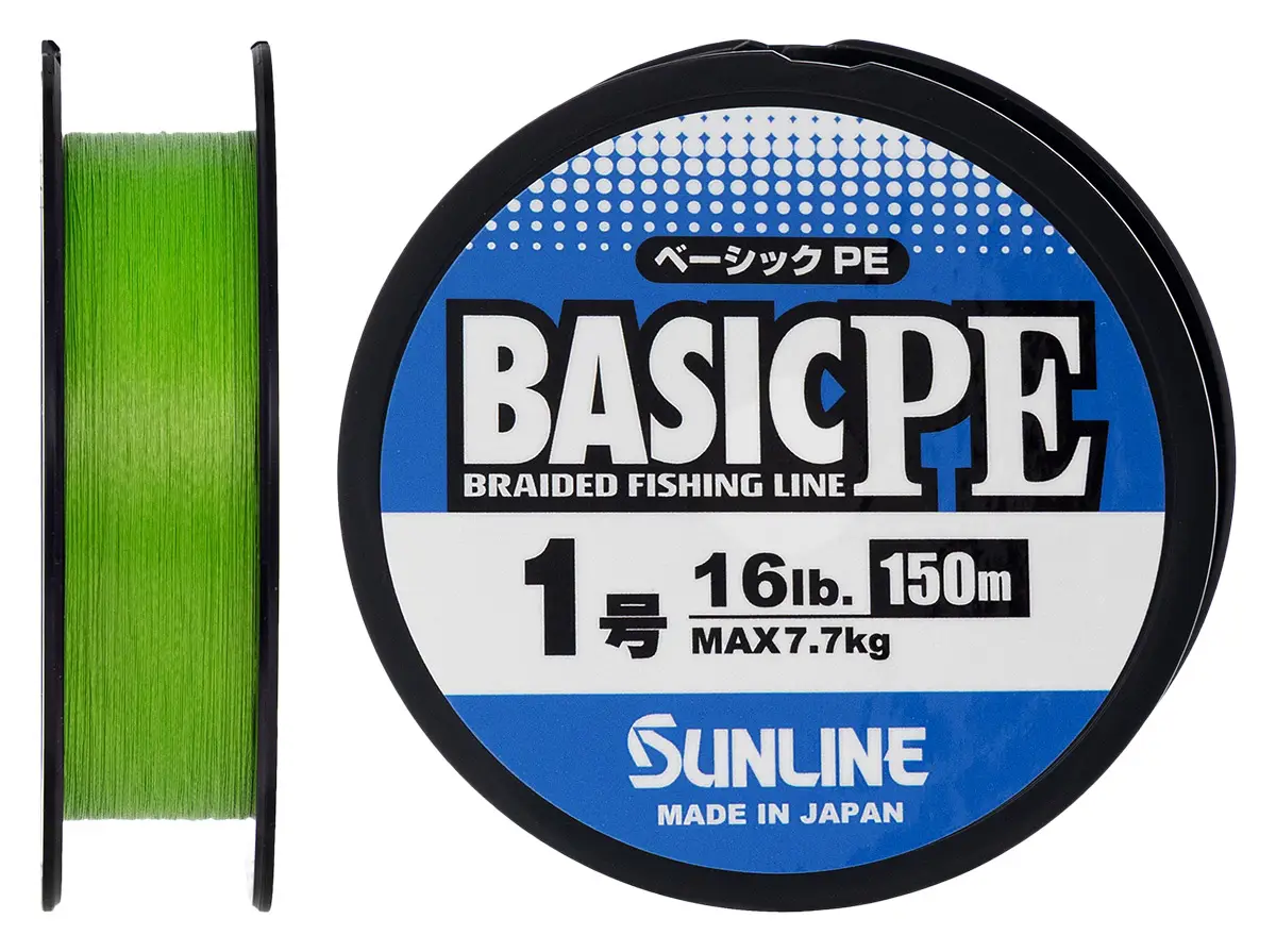 Шнур Sunline Basic PE 150m (Light Green) #1.0/0.171mm 16lb/7.7kg