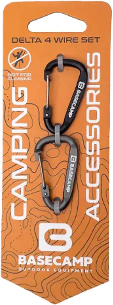 Карабін Base Camp Delta 4 Wire Set 2 2шт Black Grey