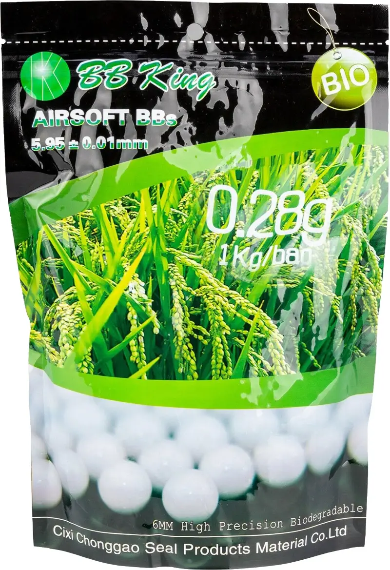 Страйкбольные шарики BB King Biogradable 6 мм 0,28 г 1кг/уп