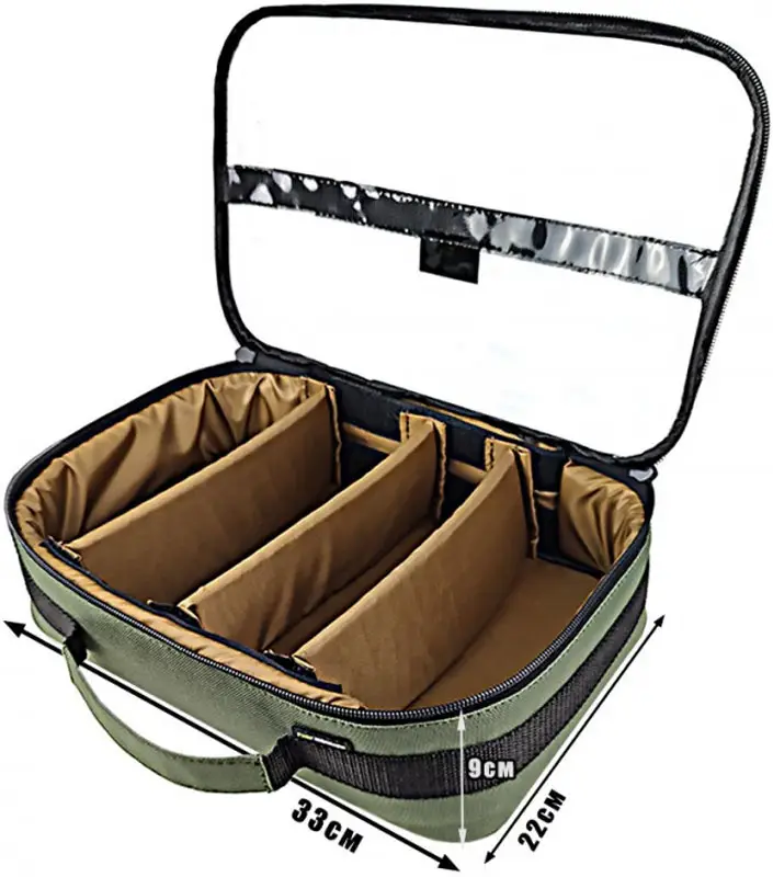 Сумка Проф Монтаж З прозорим верхом на 4 відділення Green