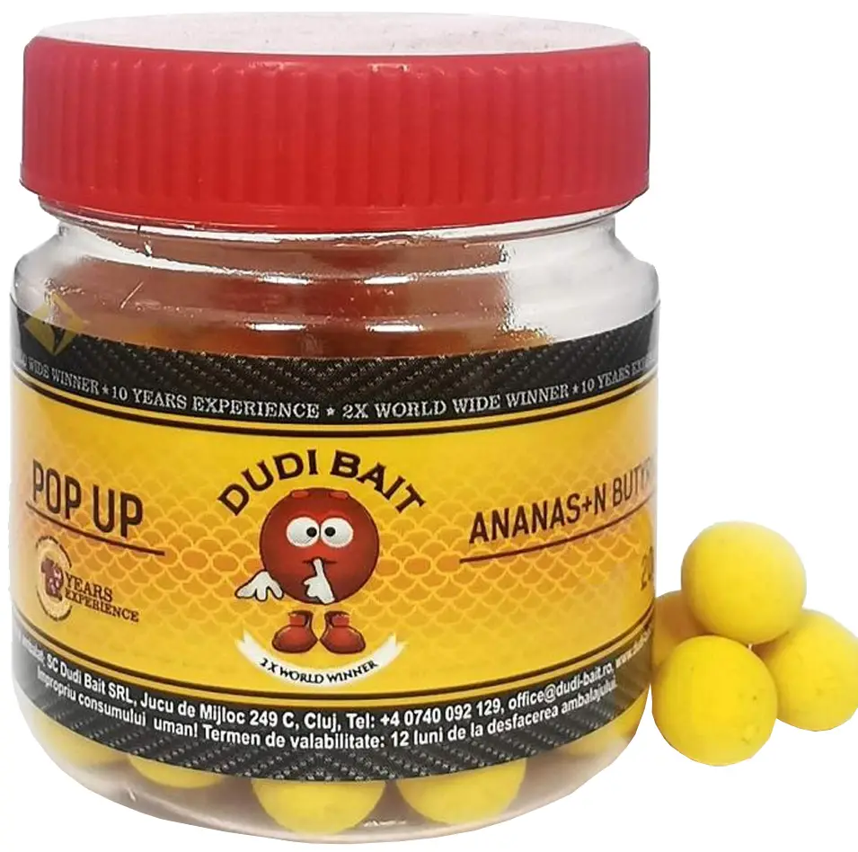 Бойлы Dudi Baits Pop Up Ananas&N-Butyric Acid 10mm