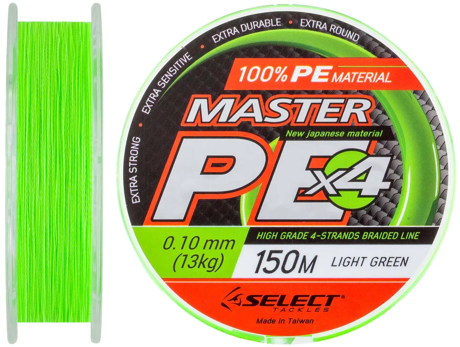 Шнур Select Master PE 150m (салат.) #0.6/0.10mm 28lb/13kg
