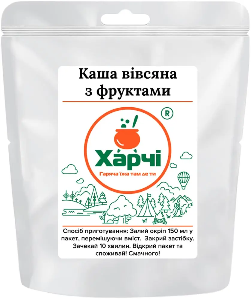 Сушена їжа Харчі каша вівсяна з фруктами