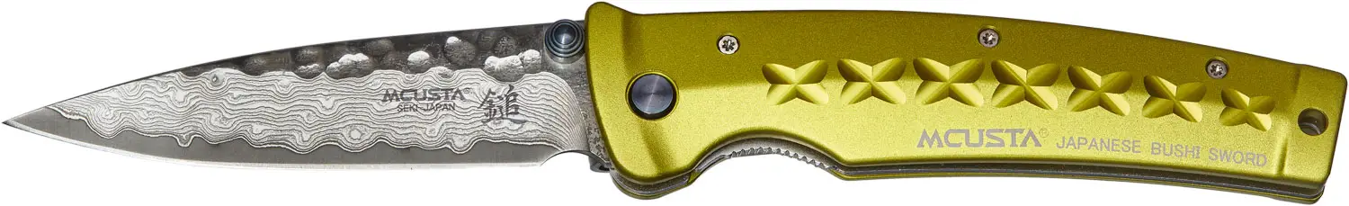 Ніж MCUSTA Fusion Damascus. Жовтий