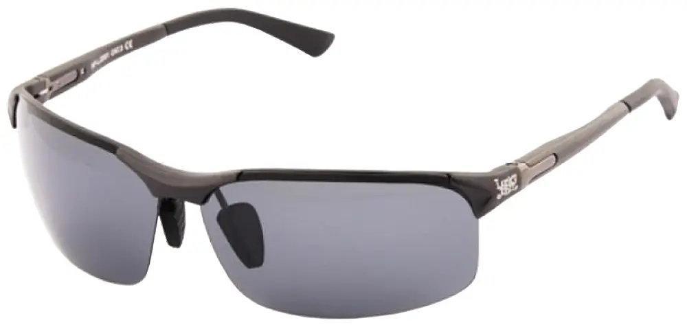 Очки Lucky John NF-LJ2001 (оправа алюминий, серые линзы, футляр)