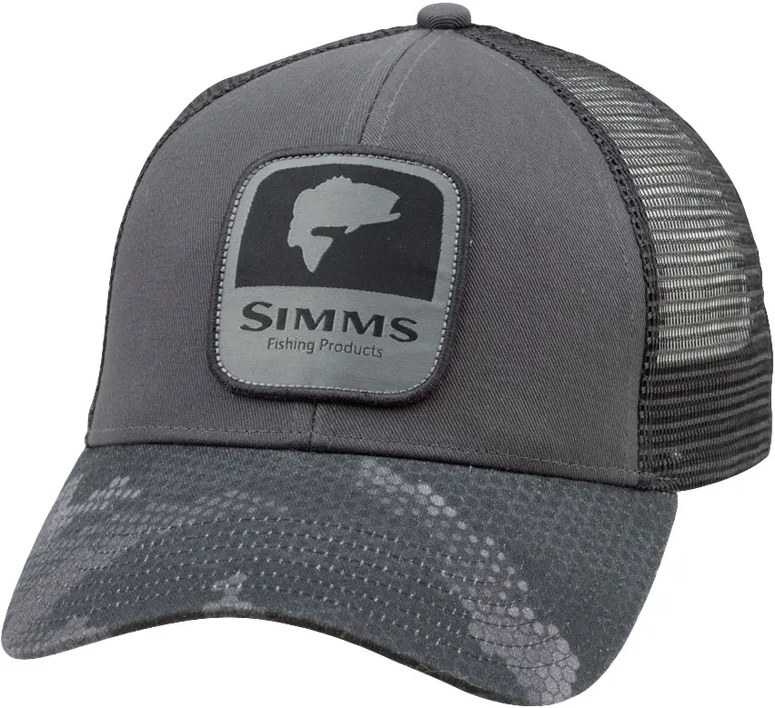 Кепка Simms Bass Patch Trucker One size Hex Camo Carbon