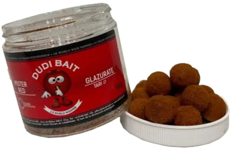 Бойлы Dudi Baits Hook Bait Glazurate Tari Mister Red Super Hot 16mm 100g