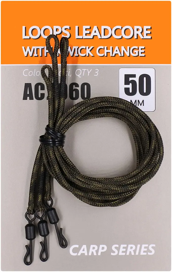 Лідкор Orange Life Loops leadcore QC з швидкознімним вертлюгом 50см (3шт/уп)