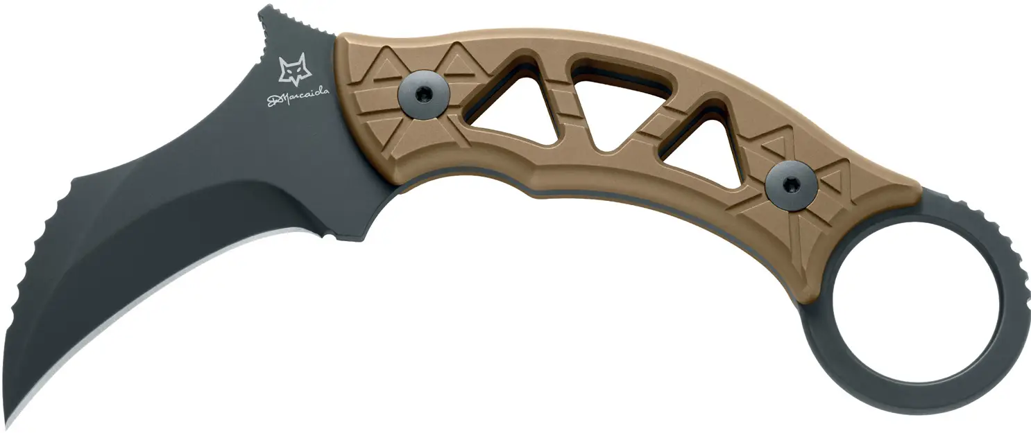 Ніж Fox Tribal K Black Blade Titanium Bronze