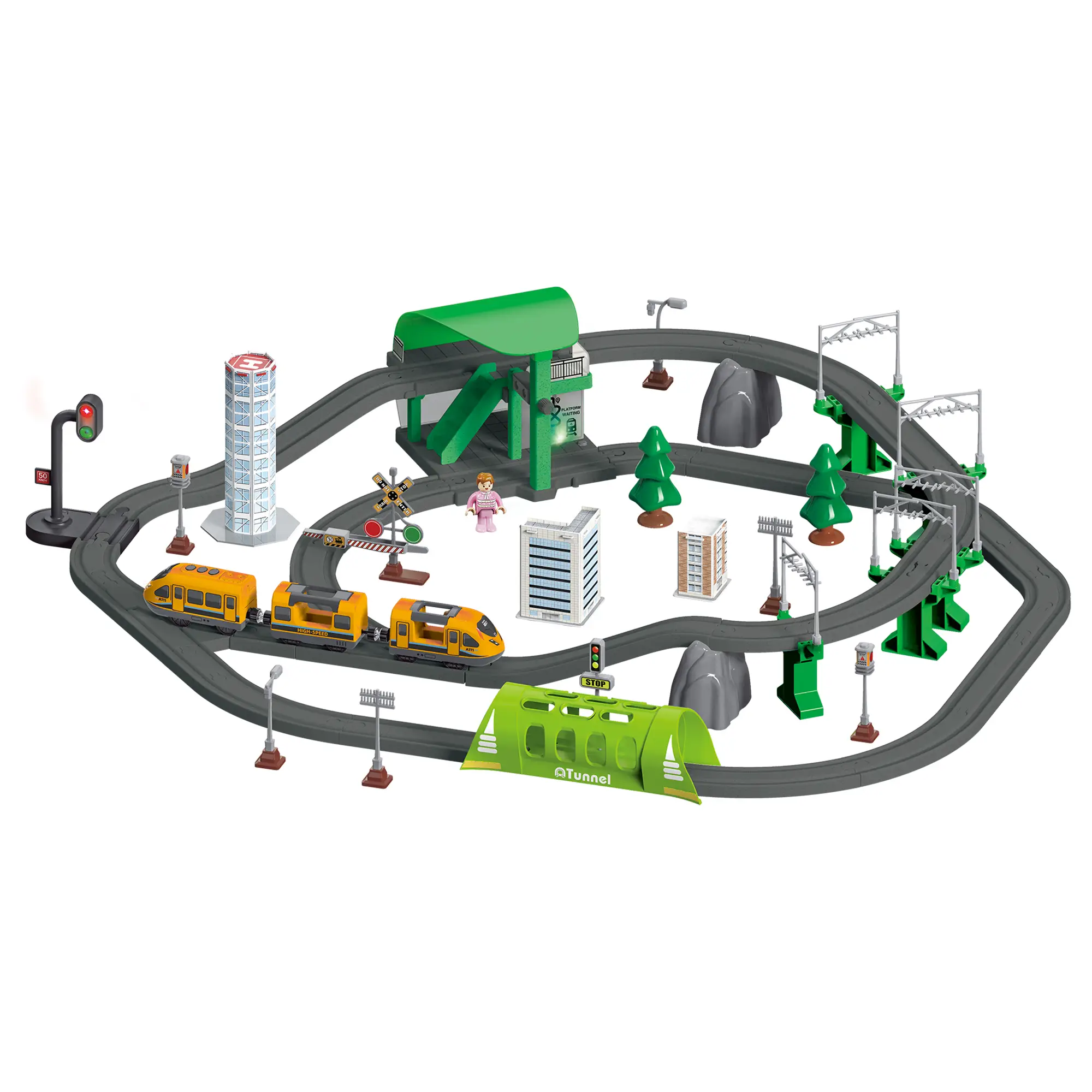 Игровой набор OTAMANKO Странствующий Экспресс 98 деталей Оранжевый