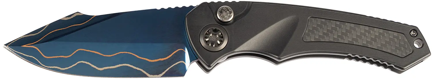 Ніж Heretic Pariah Auto Blue Damascus AL/CF