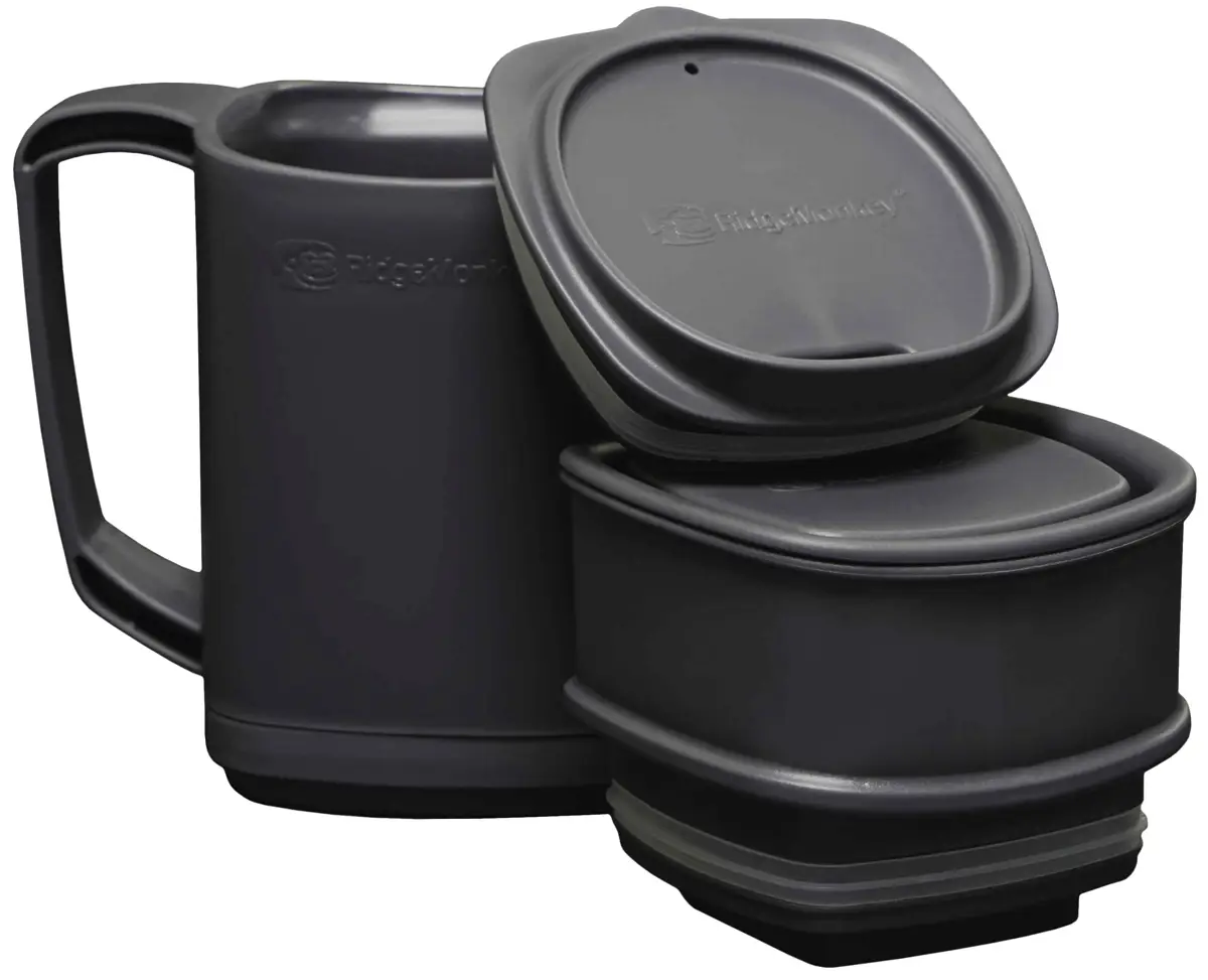 Термокружка RidgeMonkey ThermoMug DLX Brew Set Grey з набором ємностей