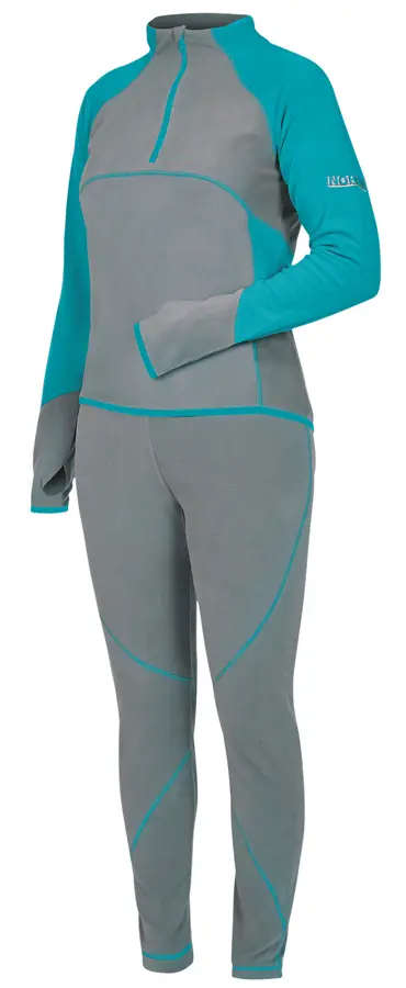 Термобелье Norfin Women Performance Deep Blue XL микрофлис (1-й слой) Серо-бирюзовый