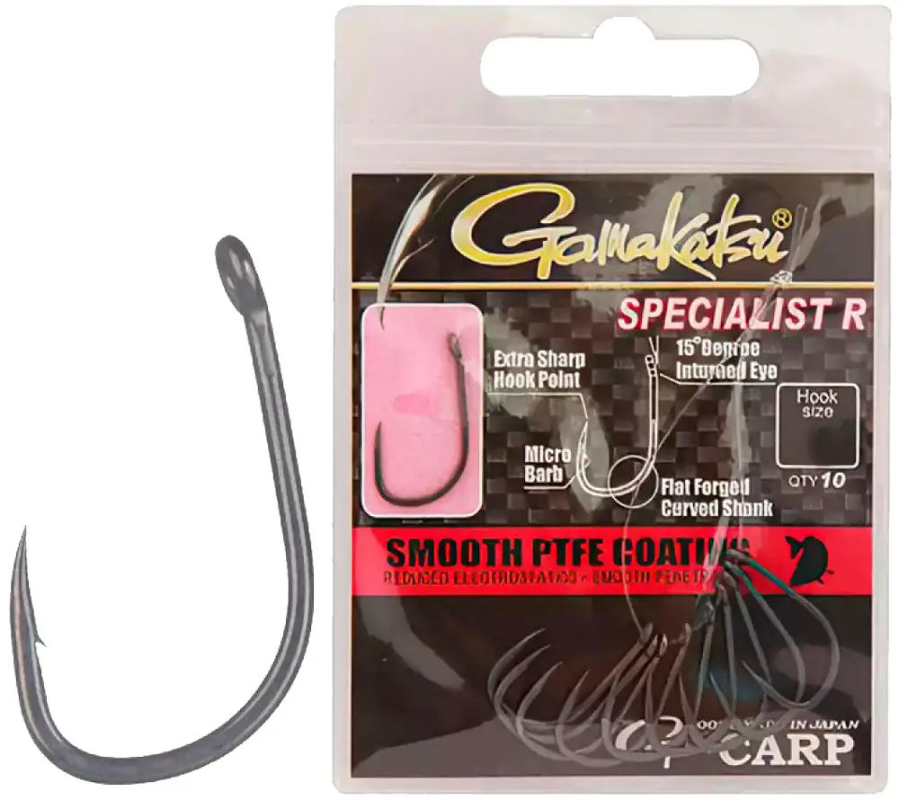 Гачок короповий Gamakatsu G-Carp Specialist R №08 (10шт/уп) к:grey