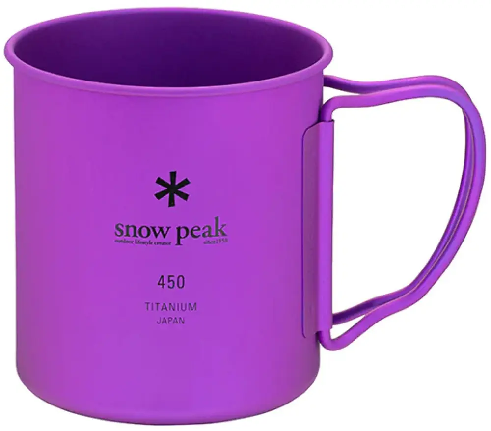 Кружка Snow Peak MG-143-PR Ti-Single 450 Anodized Cup 450ml Purple