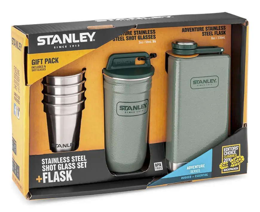 Набір посуду Stanley фляга, 4 чарки, фляга Adeventure 0.236 л