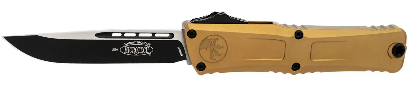 Ніж Microtech Combat Troodon Gen III Single Edge Black Blade Tan