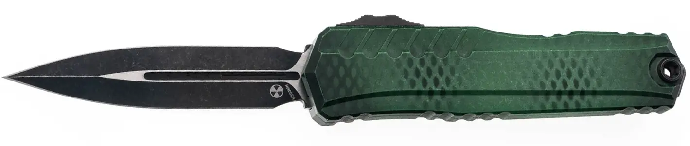 Ніж Microtech Cypher II D/E Black Blade X-51 Handle Green