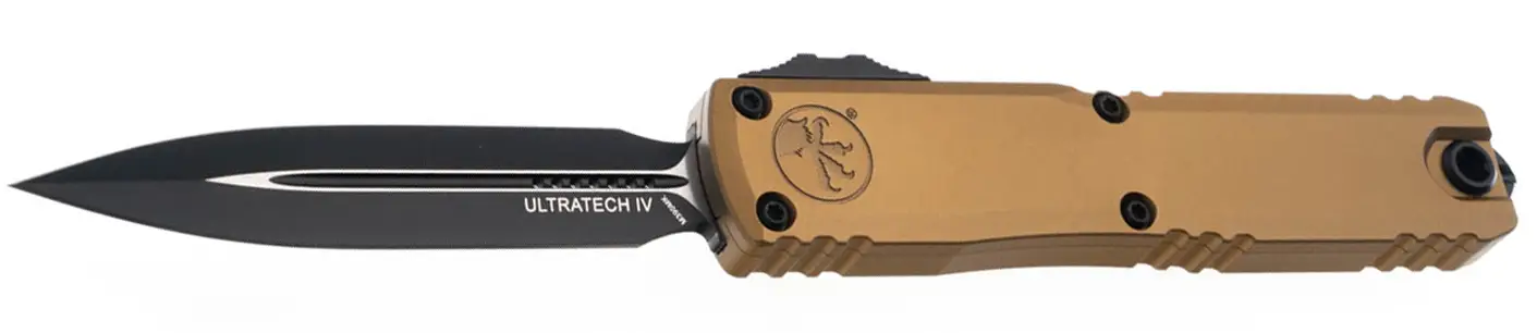 Ніж Microtech Ultratech GEN IV Double Edge Black Blade Tan