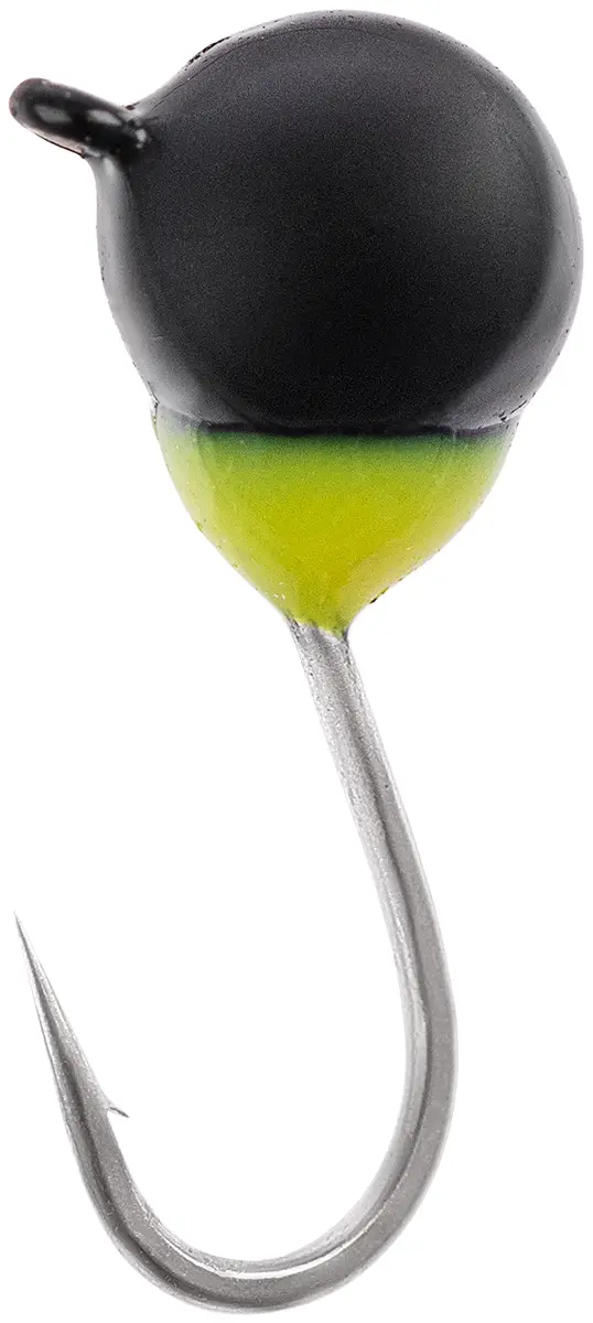 Мормишка вольфрамова Viking Fishing Round+drop 0.65g 4mm Black (1шт)