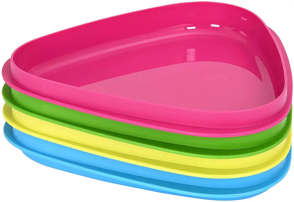 Тарілка Light my fire Stack Plate 4-pack Cyan Blue/Lime/Green/Fuchsia