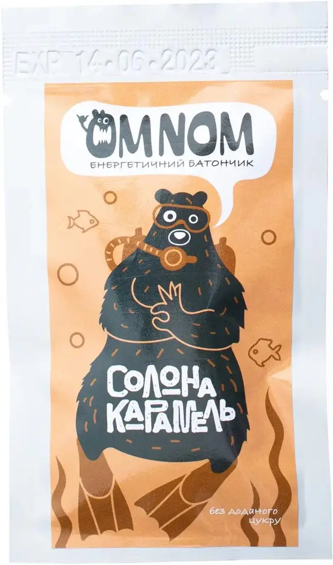 Батончик енергетичний ЇDLO OMNOM солона карамель
