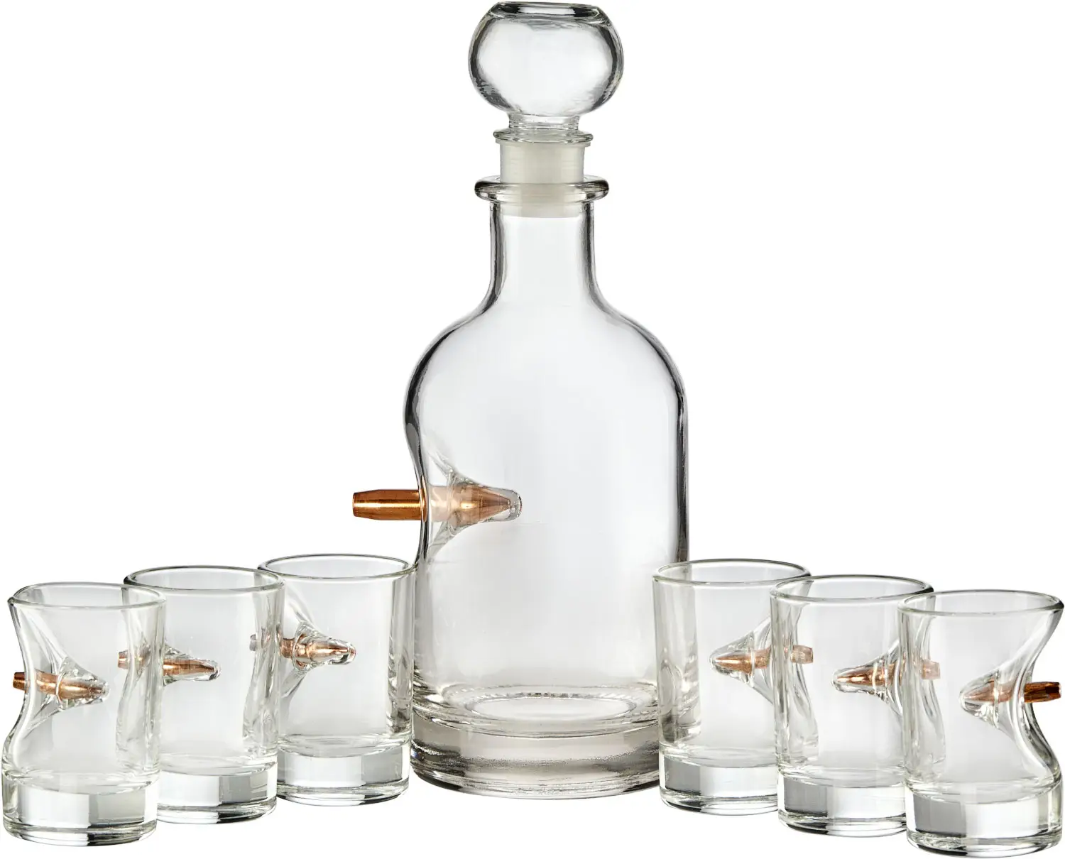 Набор посуды GUN&FUN из 6 рюмок и графина. Объем рюмки - 50 мл.