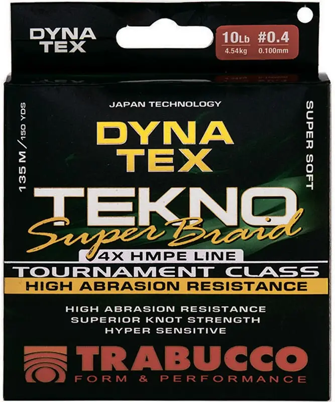 Шнур Trabucco Dyna-Tex Tekno Super Braid 135m (зелений) #0.8/0.148mm 15lb/6.81kg