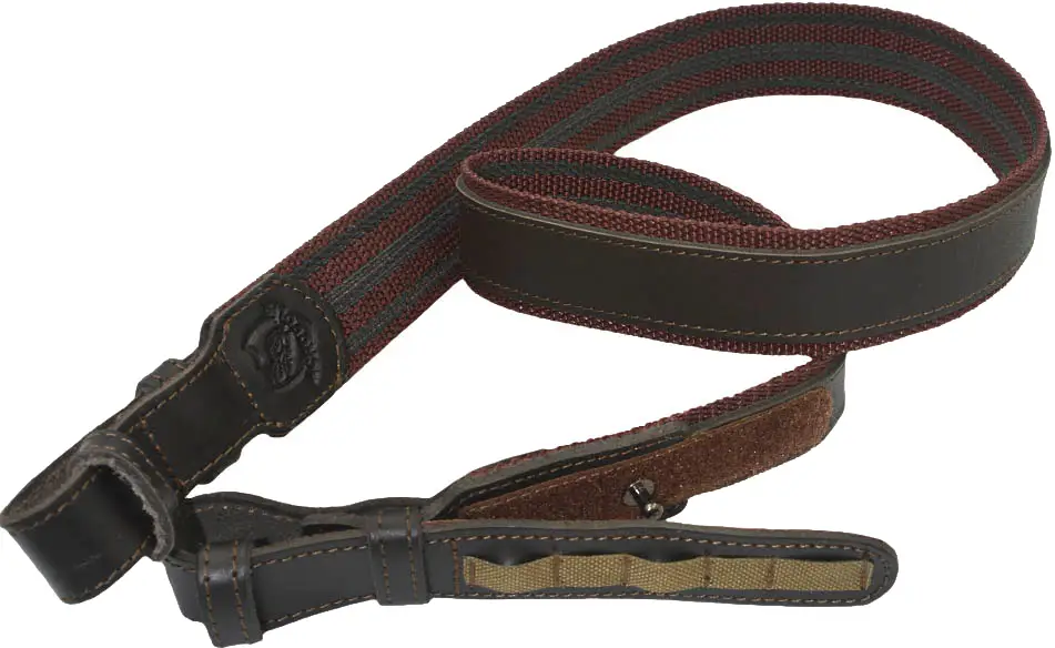 Ремінь рушничний Акрополіс МР-7. Шкіряні доріжки. Ширина для антабки 24 мм. Коричневий