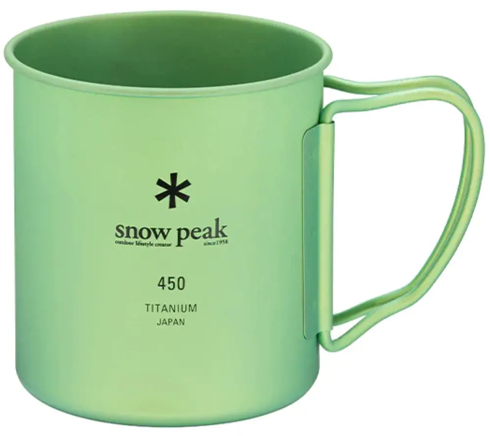 Кружка Snow Peak MG-143-GR Ti-Single 450 Anodized Cup 450ml Green