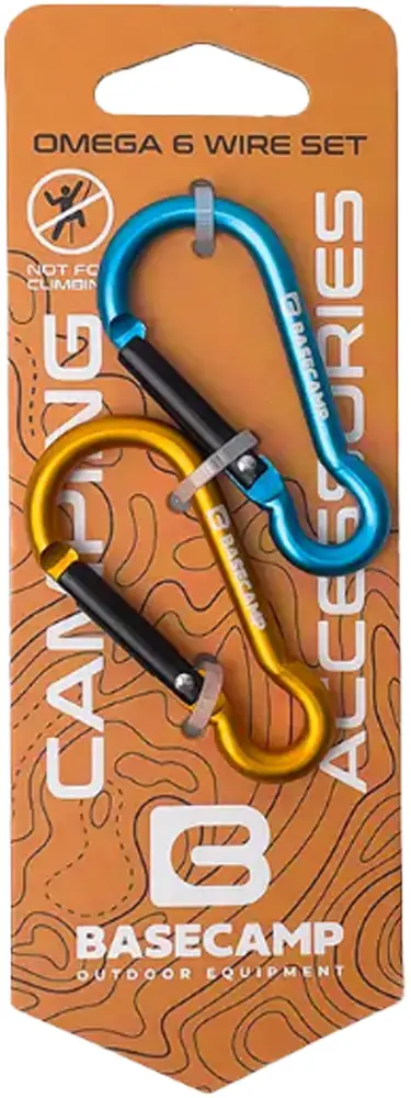 Карабін Base Camp Omega 6 Straight Set 2шт Blue/Orange