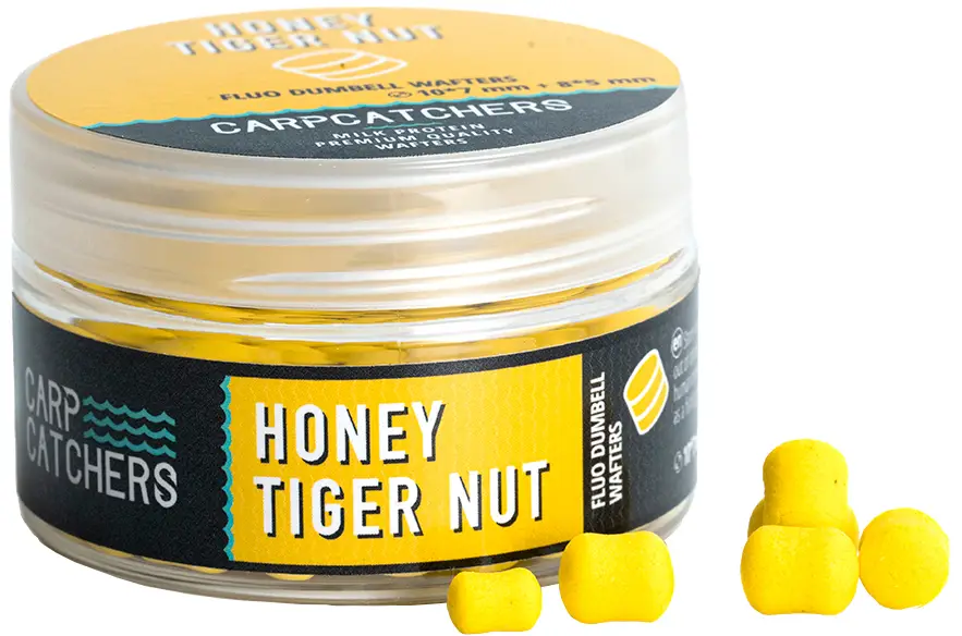 Бойлы Carp Catchers Fluo Dumbell Wafters Honey Tiger Nut 8х5 and 10x7mm