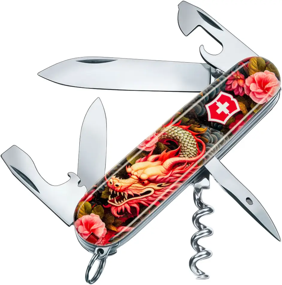 Ніж VICTORINOX 1.3603_Z3300p Swiss Army Spartan Zodiac. Китайский зелений дракон