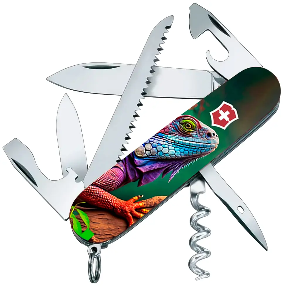 Нож Victorinox Camper Animal. Хамелеон