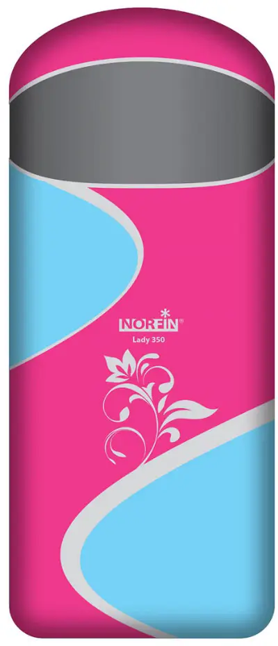Спальний мішок Norfin LADY 350 0°- (-10°) / 180х70см / NFL L R ц:голубий/рожевий